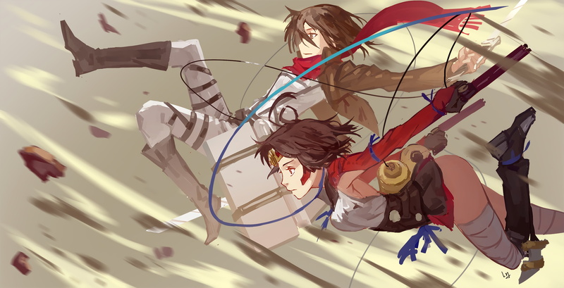 2K, full length, creativity, wall - building feature, human representation, Mikasa Ackerman, Shingeki no Kyojin, Mumei, no people, indoors, sunlight, representation