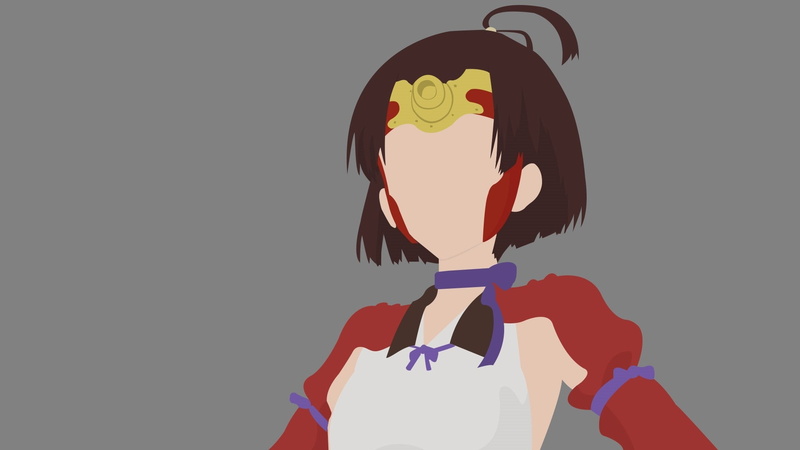 1080P, white background, adult, creativity, holding, silhouette, studio shot, representation, portrait, one person, Koutetsujou no Kabaneri, waist up