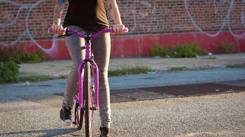 casual clothing, city, women outdoors, bicycle, sport, one person, street, outdoors, nature, 1080P, urban, riding, road, mode of transportation, ride