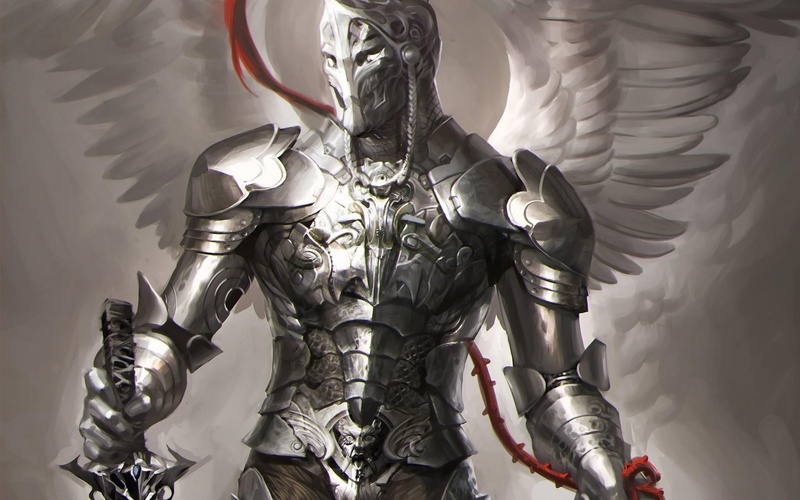 religion, angel, sculpture, indoors, representation, metal, 1080P, creativity, sky, statue, the past, polish hussar fantasy art robot, body part, close-up