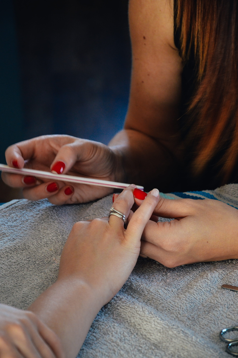 human hand, nail polish, hand, close-up, 5K, filing, ring, women, lifestyles, woman, people, holding, two people, finger, hands, adult, manicure, human body part