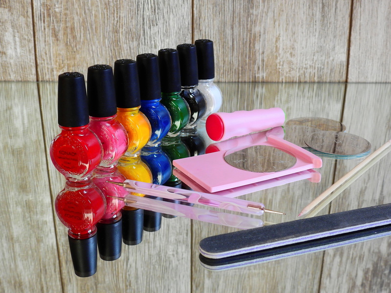arrangement, no people, multi colored, nail, writing instrument, manicure, high angle view, toe nails, watercolor paints, pen, large group of objects, paint