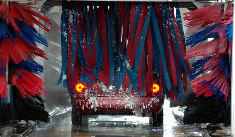 auto, city, car wash, brushes, red, jet, maintenance, polish, carwash, belief, business, washer, illuminated, cleaning, clean, building, water, spray, day