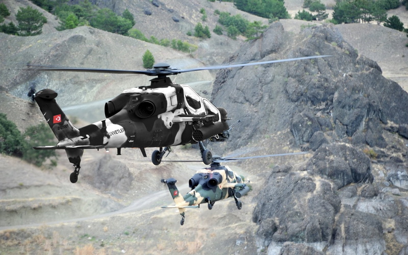 Turkish Aerospace Industries, helicopters, military aircraft, military, Turkish Air Force, TAI/AgustaWestland T129, 1080P, aircraft
