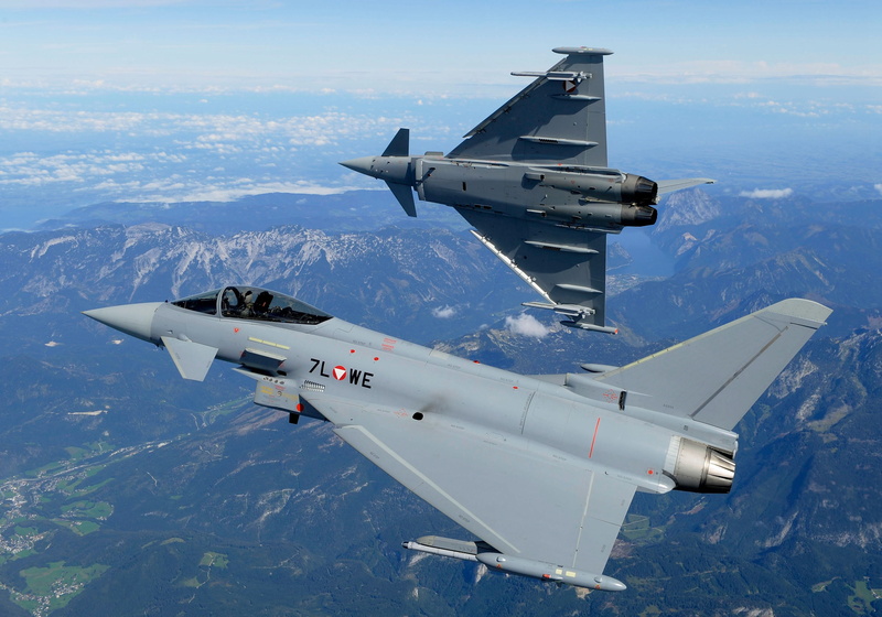 Eurofighter Typhoon, Cockpit, Multi-Role Fighter, 2K, Mountains, Of the air force of Austria