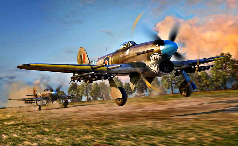 Hawker, 2K, 245 Squadron, Typhoon Mk.Ib, Rocket RP-3, fighter-bomber, RAF
