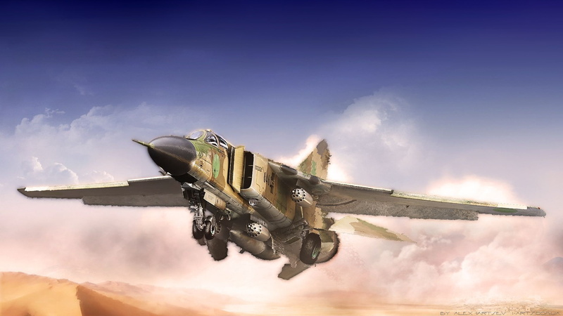 The MiG-23ML, Multi-role fighter, by ABiator, 1080P, Flogger, ABiator, fighter, Alexander Iartsev, Soviet fighter, Art, MiG, Soviet multipurpose fighter