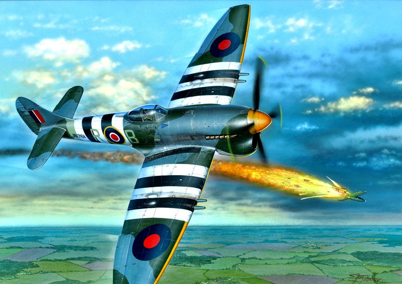 2K, 4x20 mm Hispano gun Mk.II, Hawker Tempest Mk.V, Early model, Multi-role fighter, Tempest