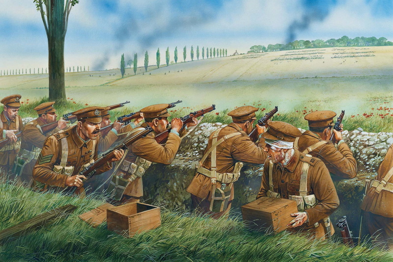 land, war, armed forces, architecture, 1080P, day, fire, infantry, small, British, bee, leads, medium group of people, soldier, 11th, plant, people, nature