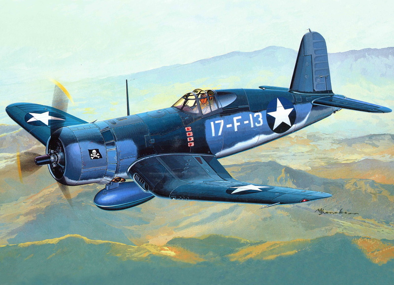 WW2., February, the plane, the island, sea, USA, squadron, debuted, battle, art, Navy, 5K, 1943, infantry, deck, the composition, F4U, memorial, BIRD CAGE