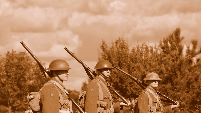 nature, reenactment, safety, guard, work helmet, ww1, men, world war one, battle, army helmet, conflict, ammunition, power, weapon, responsibility, shooting