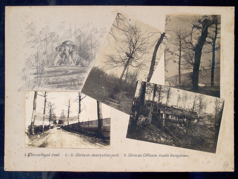 architecture, bare tree, transfer print, german, snowing, binoculars, world war one, photo, transportation, wwi, plant, 1914-1918, installations, from the new york public library