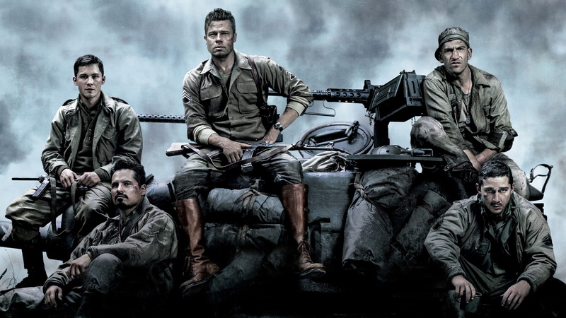 gray, clothing, aggression, Brad Pitt, tank, war, conflict, uniform, group of people, men, s, the crew, young adult, shirt, army Soldier, uSA, adult, long