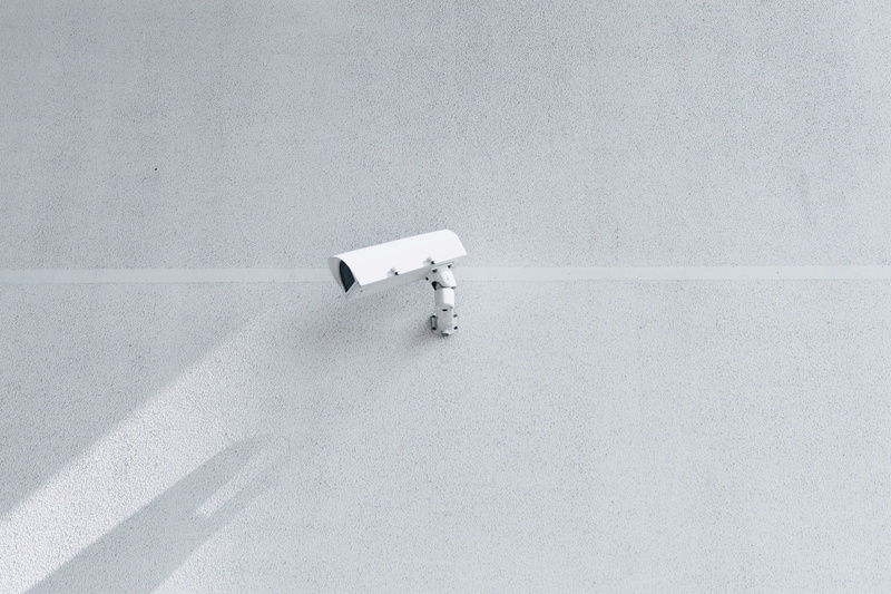 no People, control, security, 2K, single object, security camera, protection, box, high angle view, bullet, white color, snow, safety, left, built structure