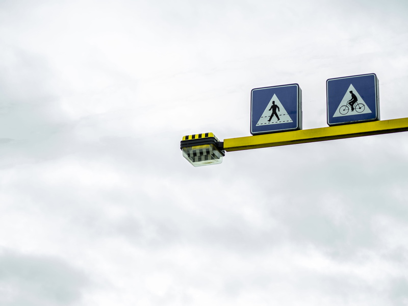 arrow symbol, symbol, seesaw, jay, stopsign, no people, bicycle, arrow, direction, emblem, logo, sign, star symbol, communication, 4K, cloud - sky, road