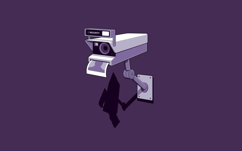 security camera, no people, camera - photographic equipment, Polaroid, purple, technology, security, symbol, camera, communication, home video camera, photography themes