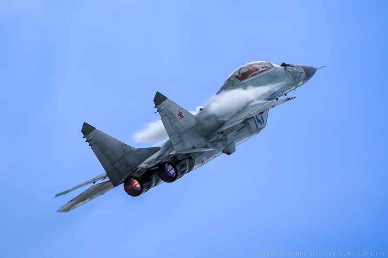 1080P, air vehicle, nature, aircraft, flying, no people, military aircraft, Mikoyan MiG-35, motion, aerospace industry, transportation, public transportation