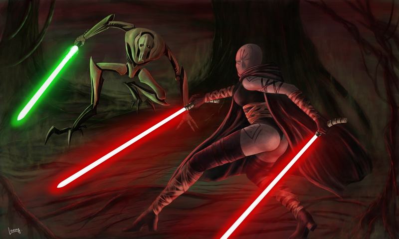 Asajj Ventress, Figure, General Grievous, 4K, Qymaen Jai Shelal, Star Wars, Lightsaber