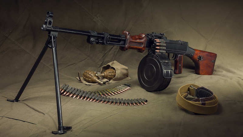grenades, weapon, 1080P, RPD, the machine gun Degtyarev, machine gun