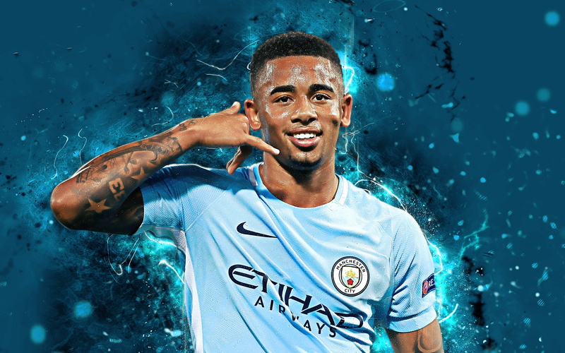 Manchester City F.C., Soccer, Gabriel Jesus, Brazilian, 4K