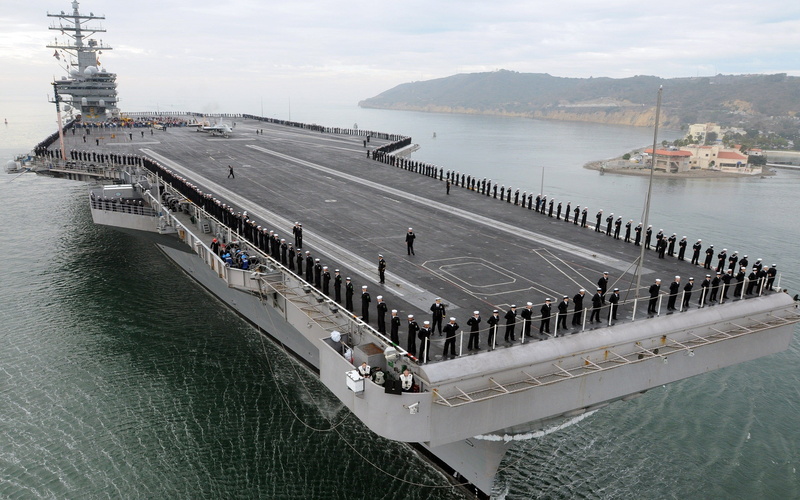 transportation, architecture, aircraft, travel, high angle view, sea, carrier, mode of transportation, aircraft carrier, waterfront, freight transportation