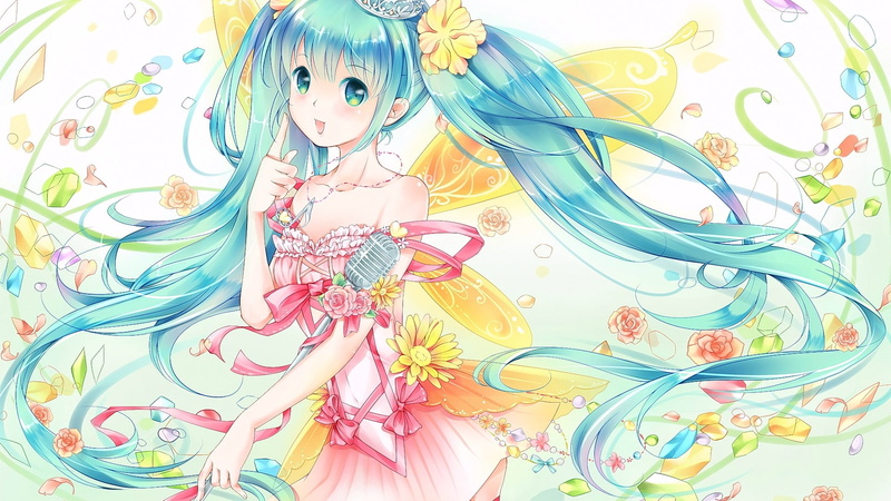 high angle view, choice, anime girls, ribbon, design, Vocaloid, still life, pattern, craft, indoors, large group of objects, art and craft, close-up, white background