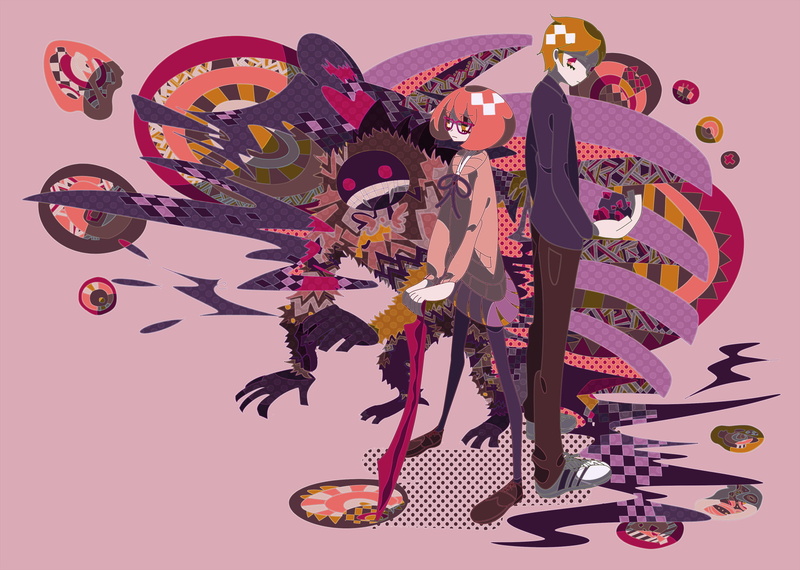 art and craft, 720P, amusement park, multi colored, indoors, Kuriyama Mirai, digital composite, Kyoukai no Kanata, animal representation, arts culture and entertainment