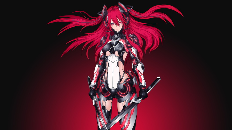 costume, Warrior, body paint, arts culture and entertainment, studio shot, 4K, creativity, clothing, indoors, Mecha Girl, front view, Katana, attitude
