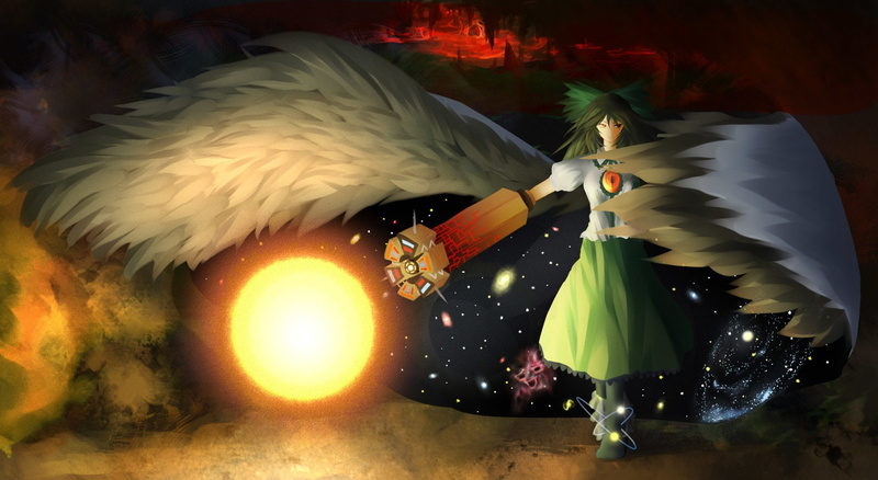 Utsuho Reiuji, Anime, 1080P, Touhou