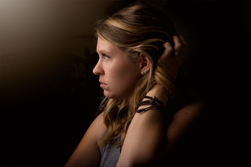 adult, hair, 5K, depression - sadness, female, blond, pretty, dark, top, looking, beautiful, wearing, profile view, haired, portrait, headshot, black background