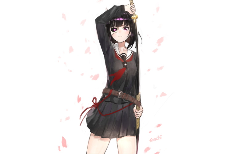 Onigawara Rin, Busou Shoujo Machiavellianism, anime girls, 2K