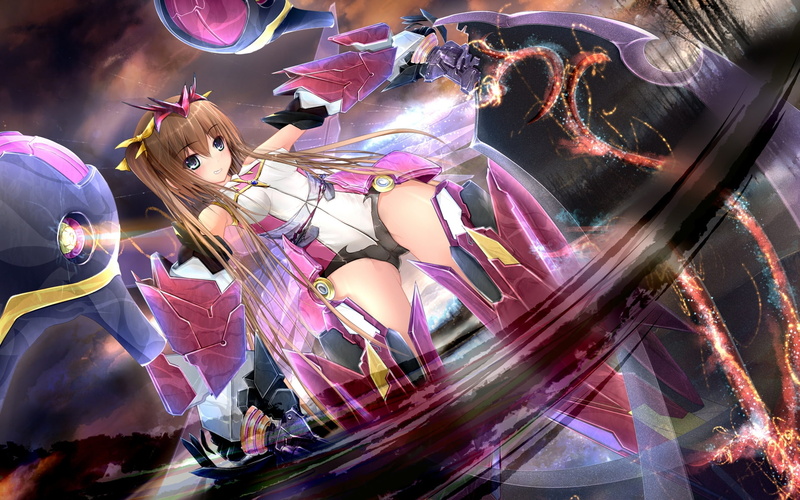 art, 1080P, sword, hd, girl, mecha, Infinite Stratos, anime, Rin