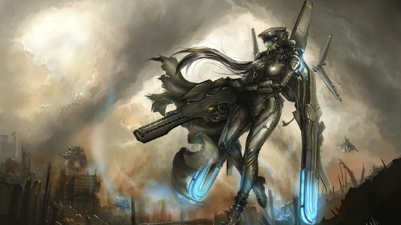 mecha girls, 1080P, futuristic