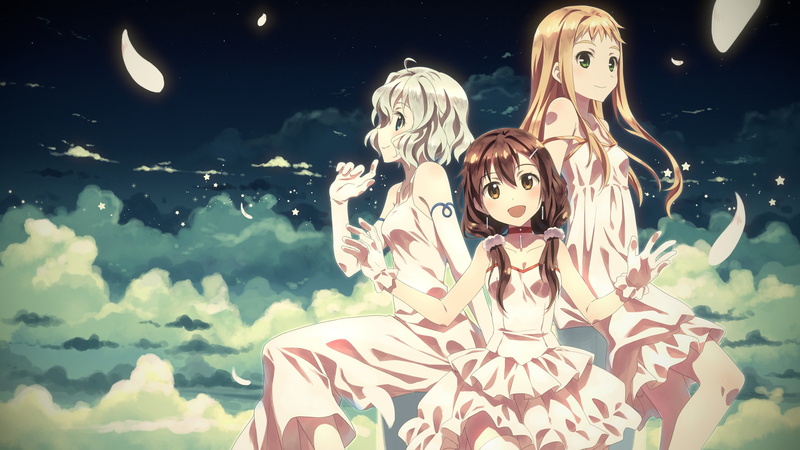 brown eyes, anime girls, anime, young adult, brunette, low angle view, sky, green eyes, night, real people, representation, costume, 4K, nature, stars