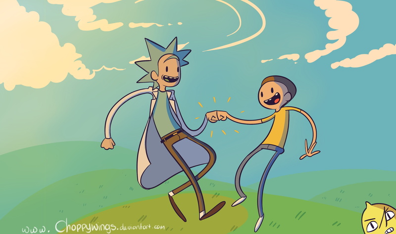 space, Adventure Time, adventure, morty, Rick And Morty, time, 2K, hd, art, rick, outer, Crossover