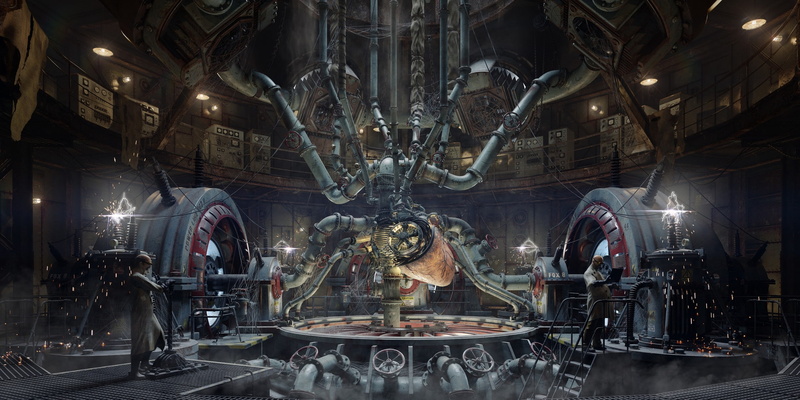 Fantasy, 1080P, sci-fi, heart, steampunk, engine