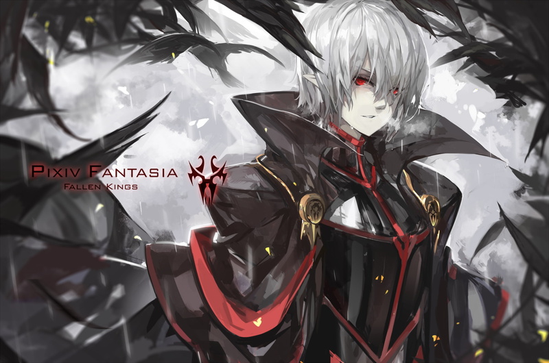 communication, indoors, white hair, black color, glass - material, no people, red eyes, mystery, silver colored, birds, original characters, celebration
