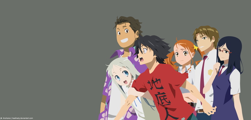 Anime, 1080P, Atsumu Matsuyuki, Dress, Boy, Naruko Anjou, Jinta Yadomi, Tetsudou Hisakawa, Glasses, Smile, Chiriko Tsurumi, Anohana, Minimalist, White Dress