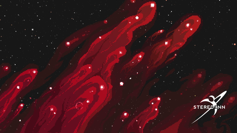 2K, space, video games, nebula, indie games, pixel art, Steredenn, pixels