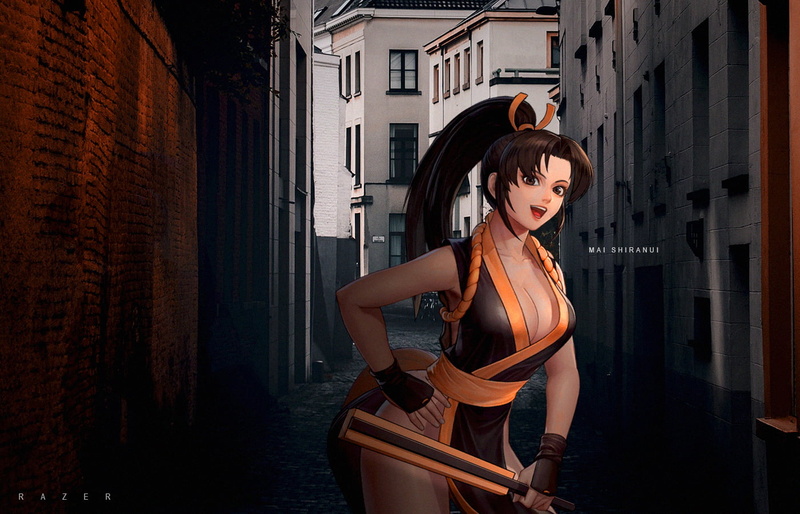 Mai Shiranui, Angel (KOF), anime girls, King of Fighters, 720P