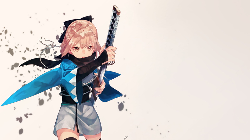 2K, Fate Series, Sakura Saber, samurai, sword, katana