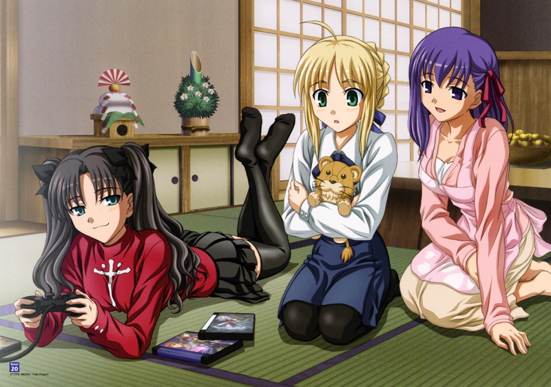 saber, Fate/stay Night, fatestay, sakura, Tohsaka Rin, hd, 1080P, rin, tohsaka, stay, night, fate, anime, x, art, matou