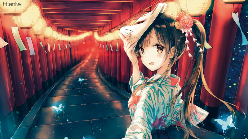 anime, Japan, yukata, 1080P