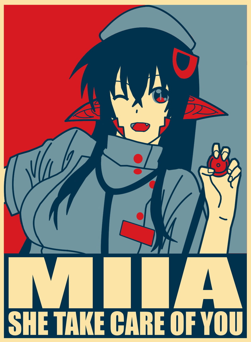 celebration, red, Monster Musume no Iru Nichijou, sign, poster, Miia (Monmusu), text, cartoon, anime, human body part, anger, males, teenager, portrait