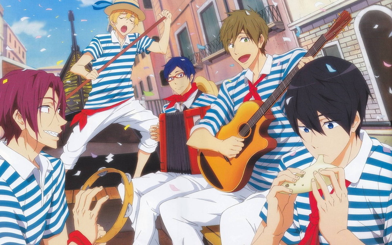 nanase haruka, matsuoka rin, anime boys, 1080P, ! - iwatobi swim club, tachibana makoto, Anime