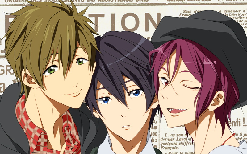 Haruka Nanase, Makoto Tachibana, Rin Matsuoka, Anime, 1080P, Free!