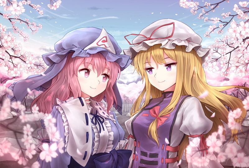Yukari Yakumo, 1080P, Touhou, Yuyuko Saigyouji, Anime