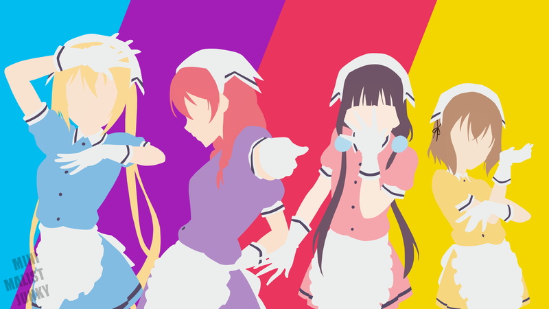4K, Kaho Hinata, Mafuyu Hoshikawa, Maika Sakuranomiya, Anime, Blend S, Miu Amano