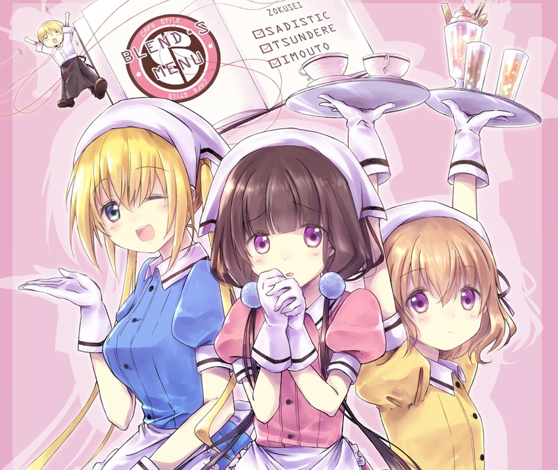 1080P, Maika Sakuranomiya, Blend S, Kaho Hinata, Mafuyu Hoshikawa, Anime