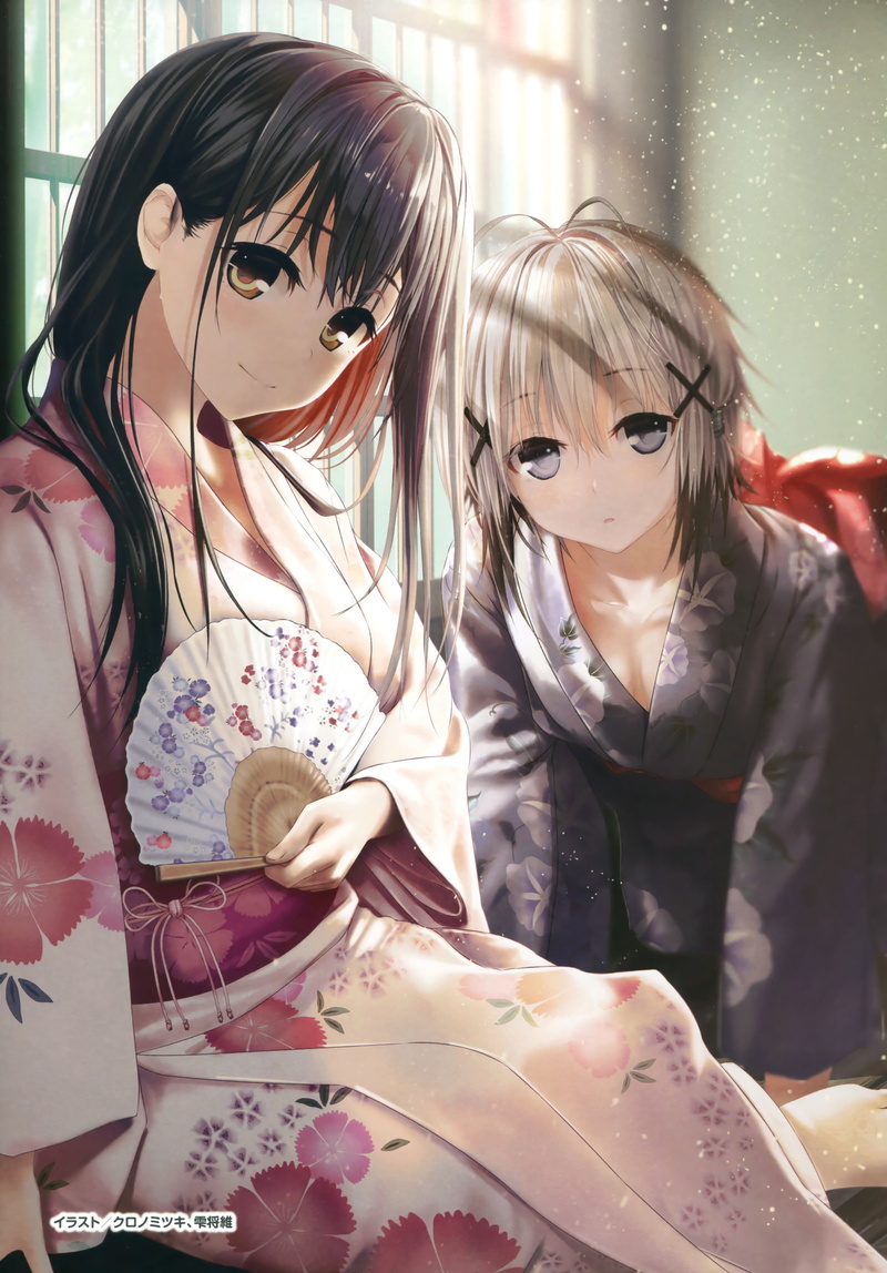 adult, females, young adult, anime, lifestyles, tattoo, short hair, Japanese clothes, people, yukata, 4K, cleavage, togetherness, casual clothing, creativity